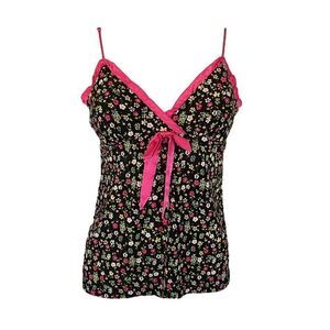 y2k coquette floral babydoll bow cami